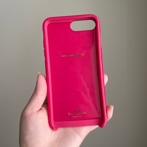 NWOT Kate Spade iPhone 8 Plus Case, La Vie En Rose, Pink - Picture 2 of 4